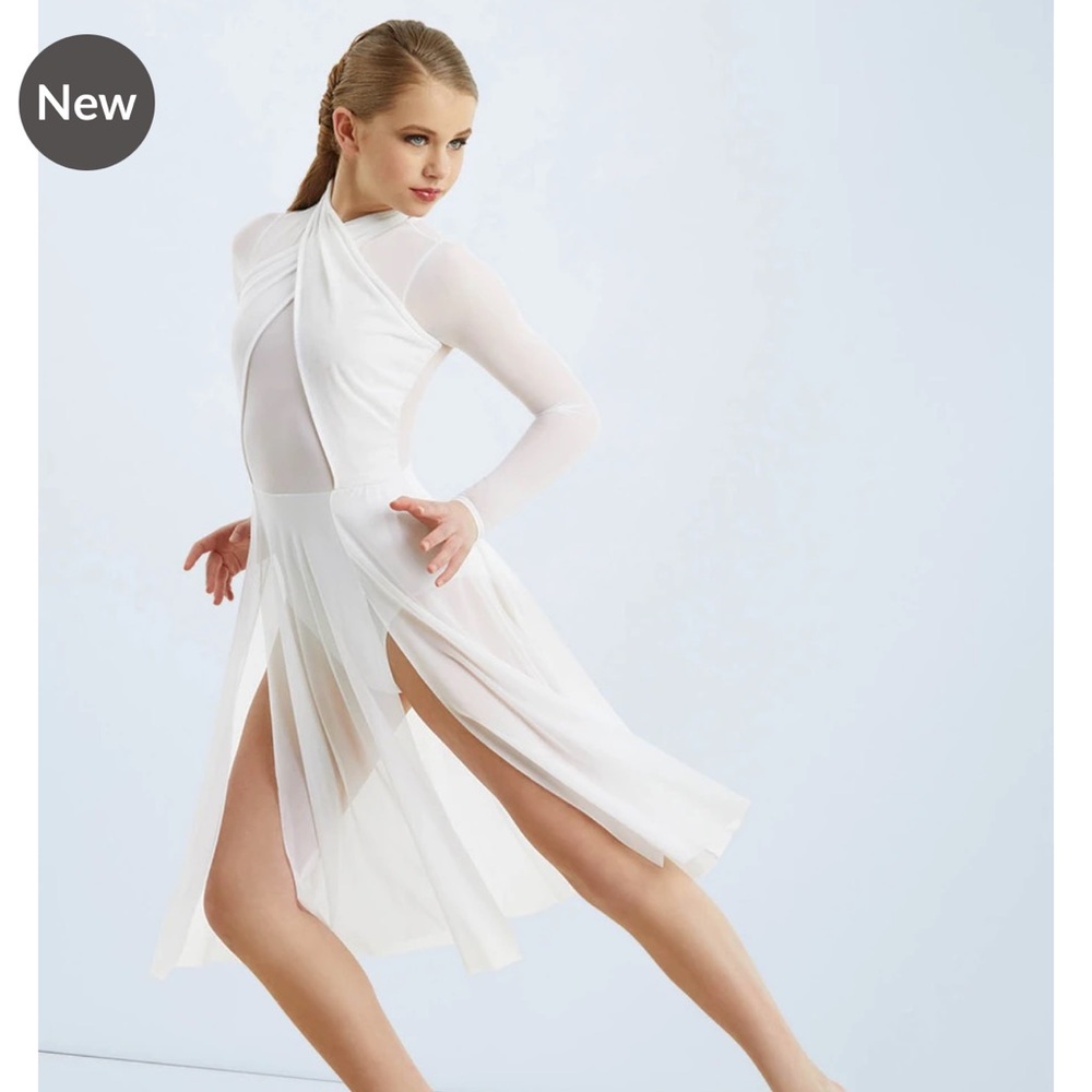 Weissman Mesh Halter Wrap Midi Dress